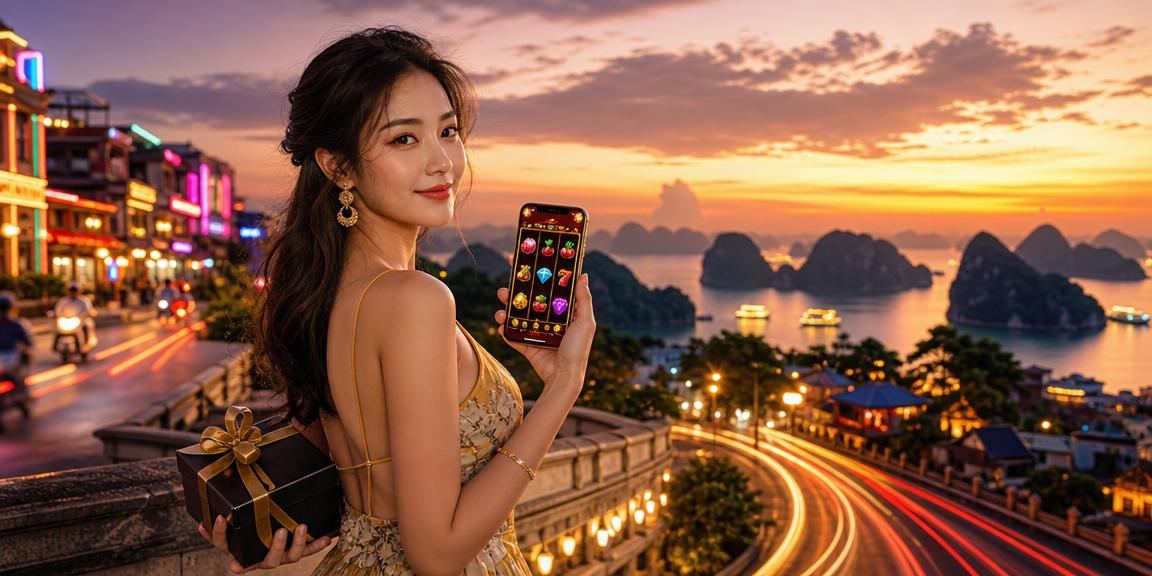 Vịnh Hạ Long về đêm – hình ảnh tượng trưng cho trải nghiệm giải trí trực tuyến sôi động tại Việt Nam